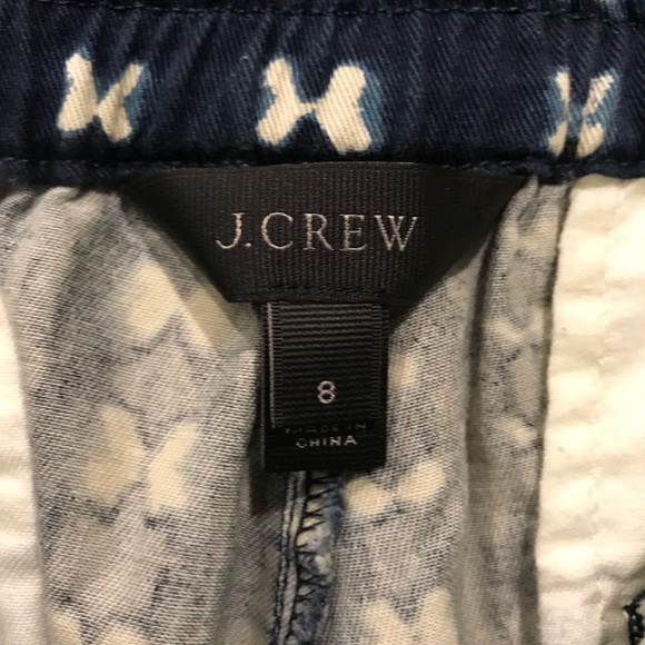 J. CREW Faded Adire Indigo Shibori Tie Dye Shorts - Picture 6 of 7